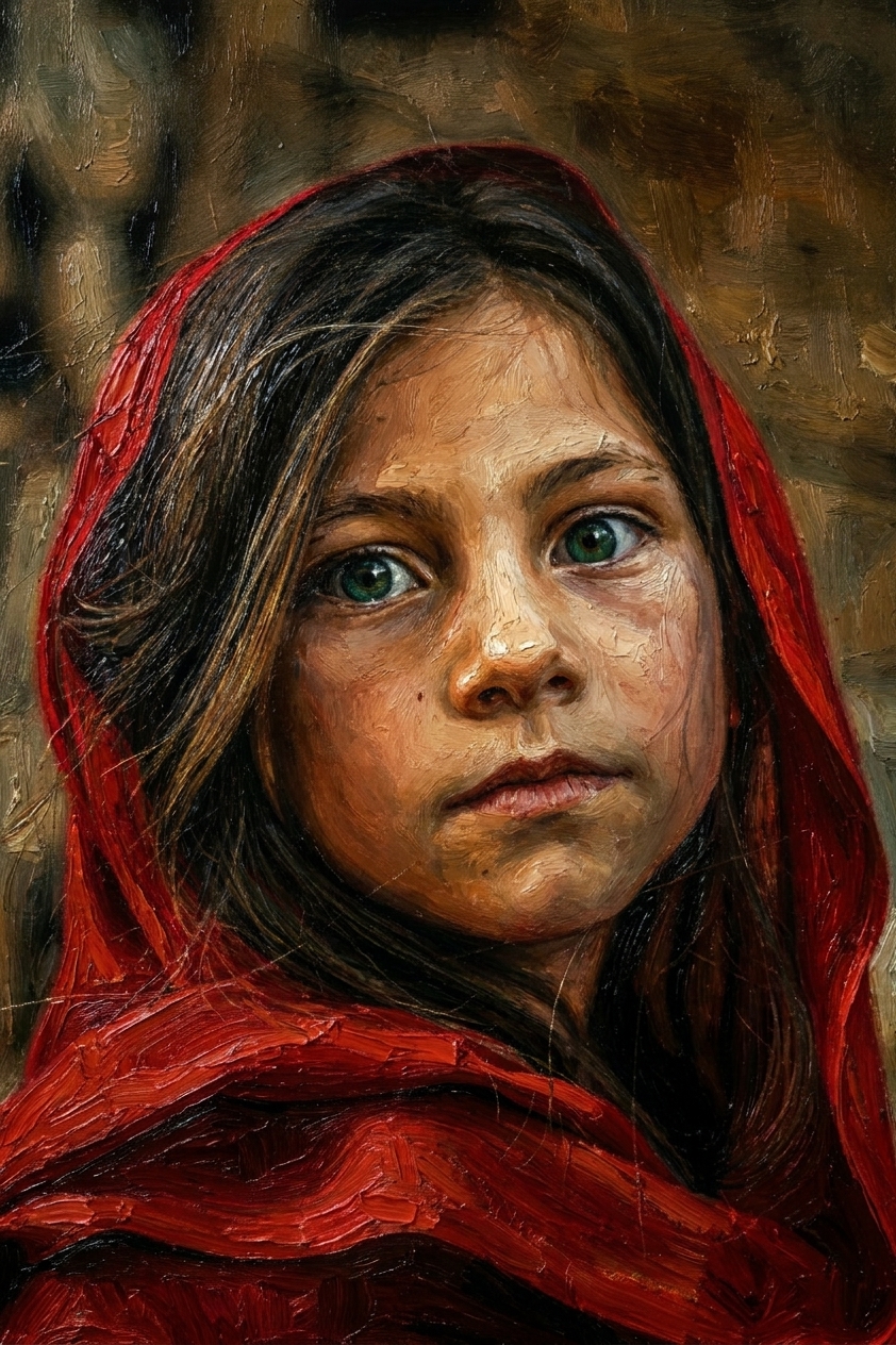 Illustrative childhood portrait