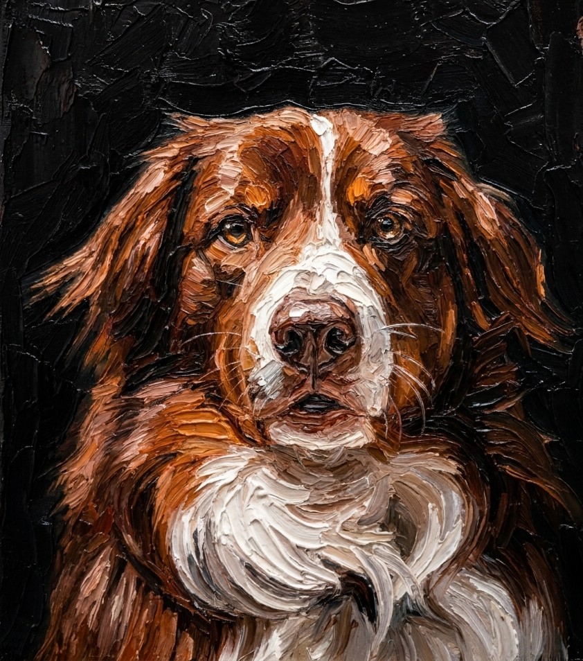 Illustrative pet portrait